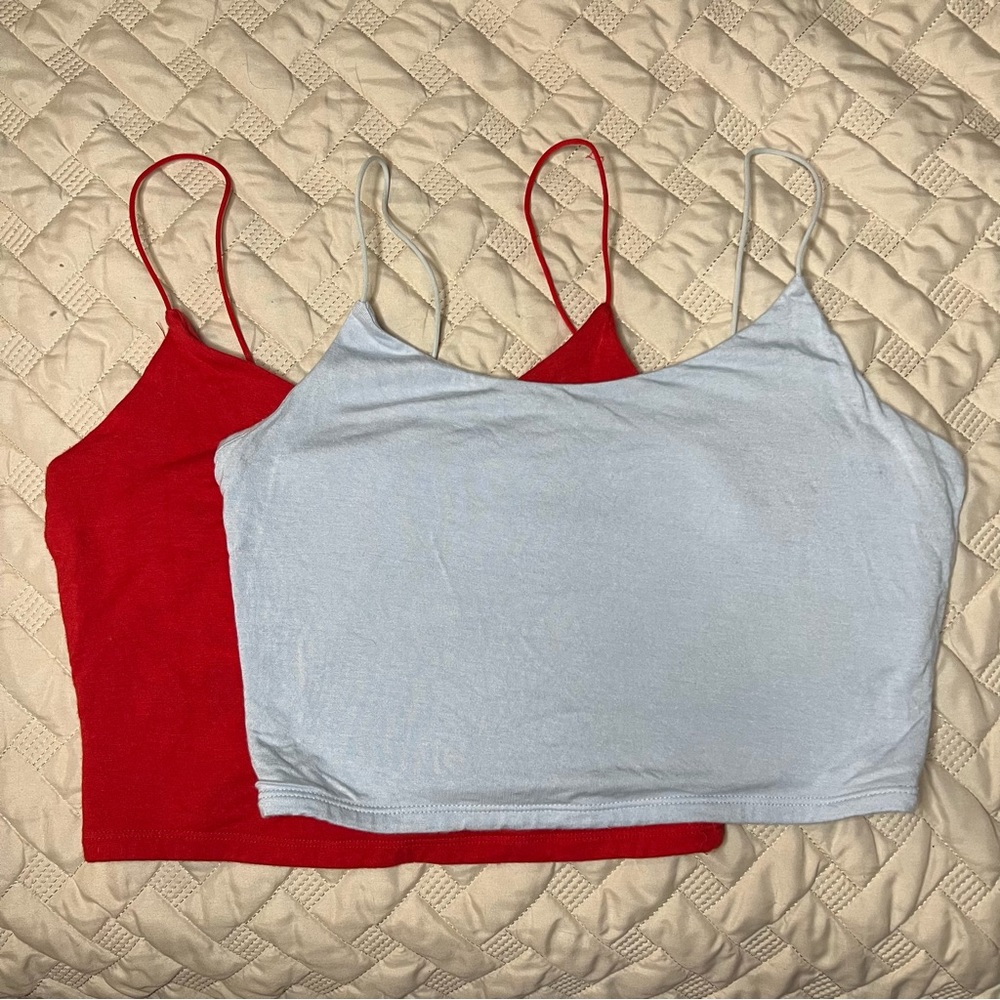 GARAGE cropped spaghetti strap tops size small